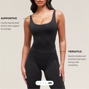 Gymshark Black Supportive Tank Top